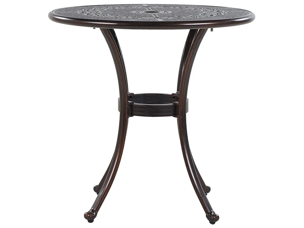 Bistro Table BOVINO 65 cm 65 cm Metal Dark Brown
