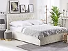 Ottoman Bed AMIENS Velvet Light Beige 140 x 200 cm (EU Double)