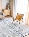 Area Rug 300 x 400 cm White and Blue MARGAND_883817