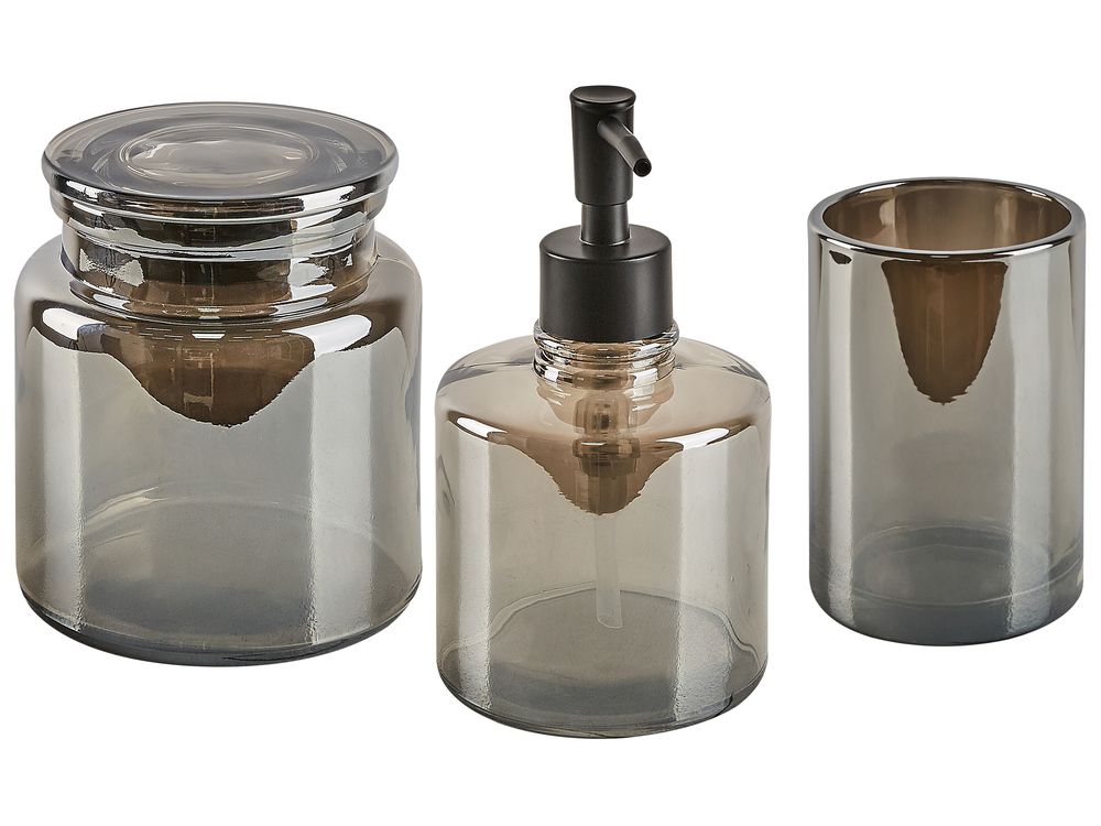 Glass Bathroom Containers John Lewis Reeded Glass Bathroom Accessories