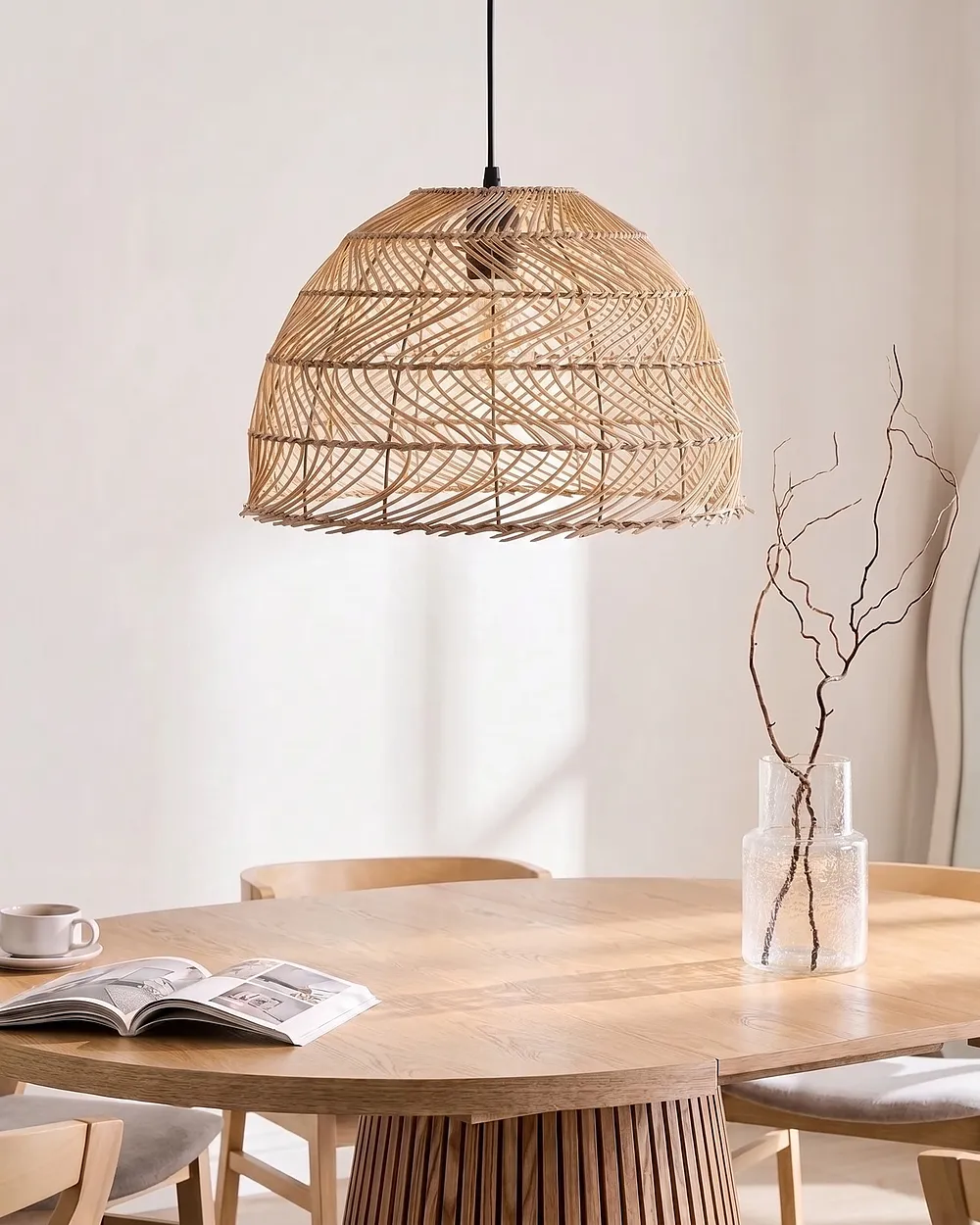 Lampa wisząca SELENGE Rattan Jasnobrązowy_1154837