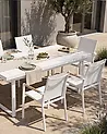 Conjunto de 6 sillas de jardín BUSSETO Metal Blanco