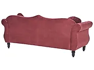 Sofa dla 3 osób SKIEN Welur Bordowy_1170544