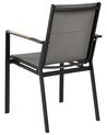 Set of 4 Garden Chairs Black BUSSETO_841743