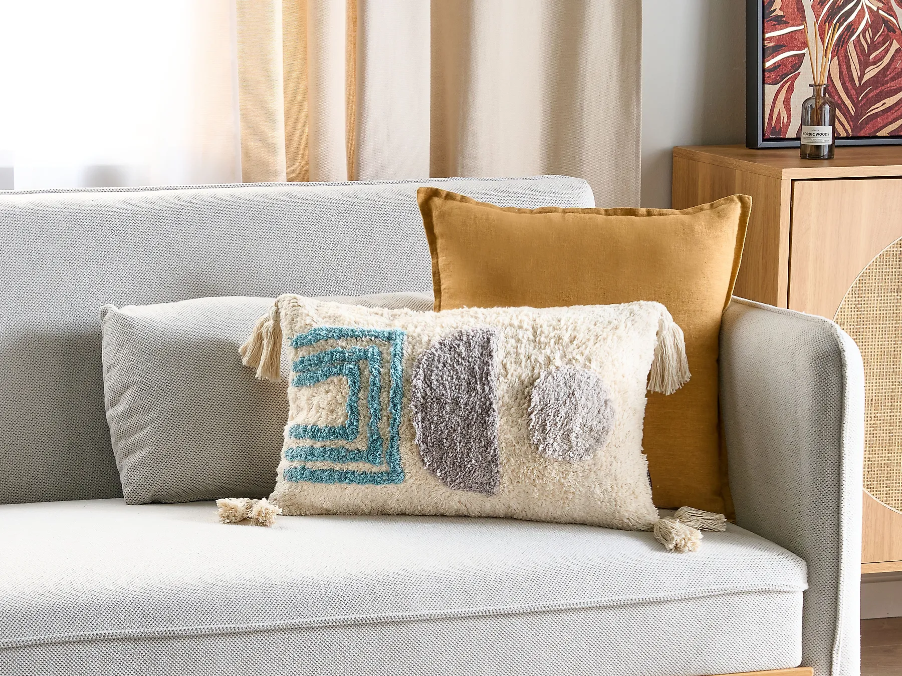 Throw Cushion CASSIOPE 30 x 50 cm Multicolour Abstract Pattern_888226