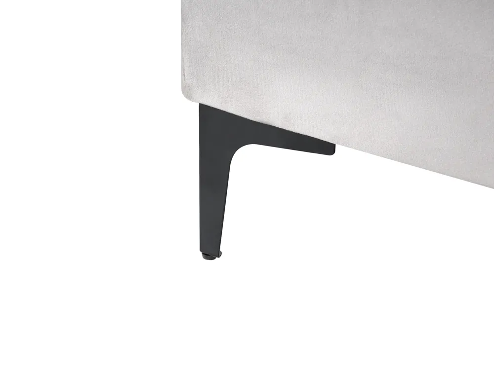 Bett mit Lattenrost Samtstoff SUZETTE 160 x 200 cm Hellgrau_989483