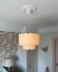 Pendant Lamp MECUMBURA Metal White/ Beige_1085878