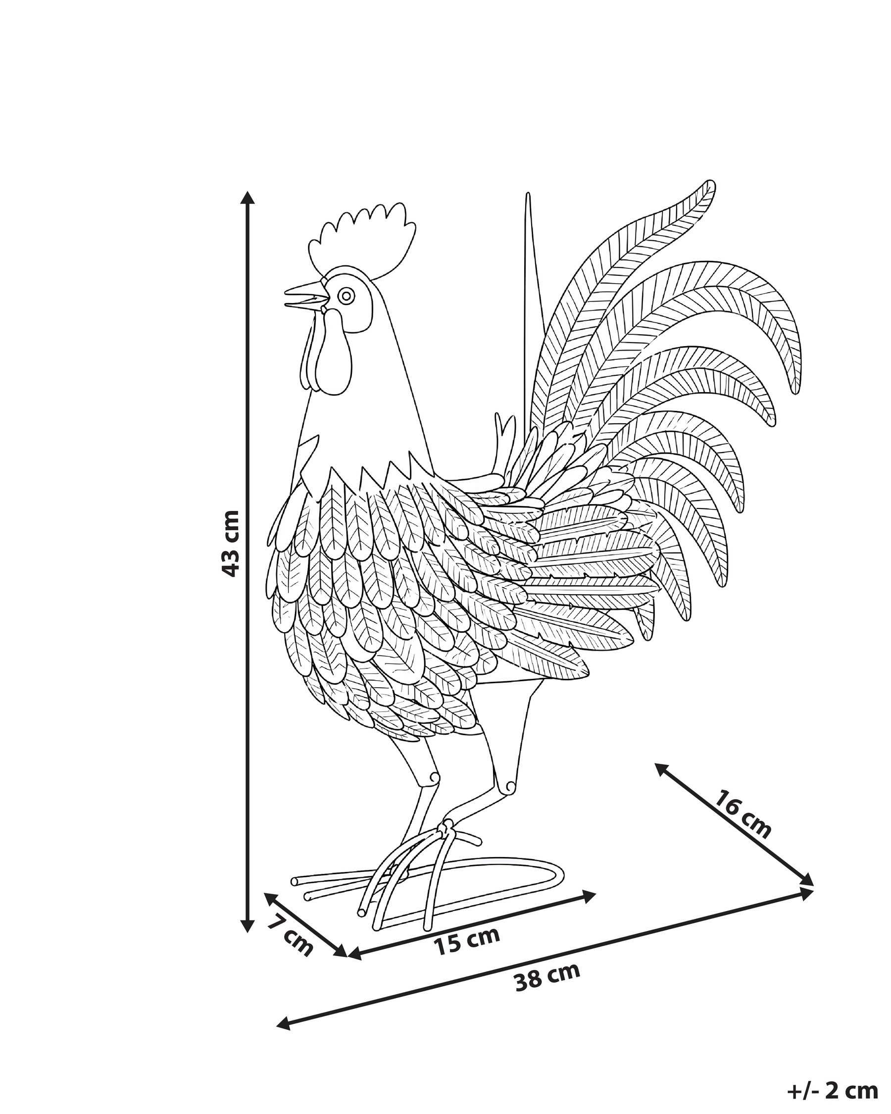 Garden Statue SIBULAN Rooster Multicolour_1083014
