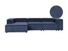 Modular Corner Sofa 4 Seater ARDAL Corduroy Dark Blue Right Hand