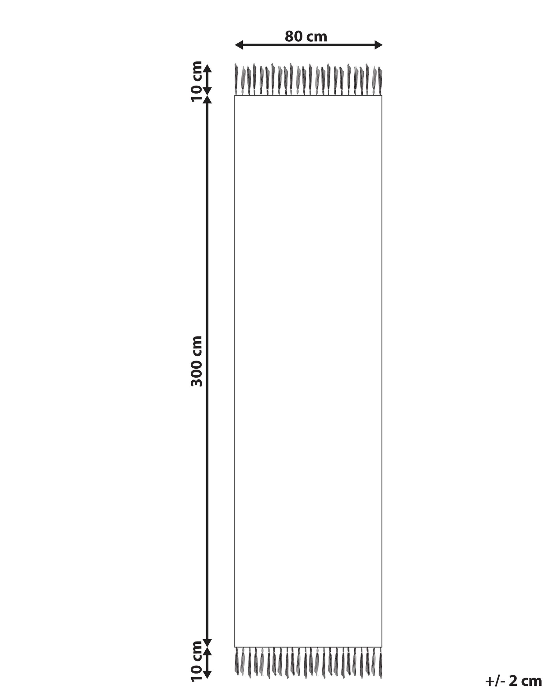 Dywan BITLIS Jasnobeżowy 80 x 300 cm Bawełna_1063757