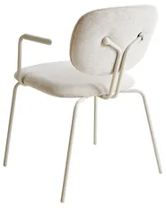 Set di 2 sedie da pranzo CARILLE Ciniglia Beige chiaro_968436
