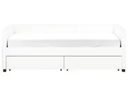 Letto da giorno con contenitore MARRAY Velluto Bianco sporco 90 x 200 cm_969799
