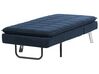 Chaise longue regolabile tessuto blu marino LOIRET_927308