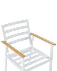 Set di 4 sedie da giardino con cuscini CAVOLI Metallo Beige_818171