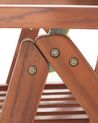 Krzesło ogrodowe drewno akacjowe z poduszką jasnoczerwoną TOSCANA_696080