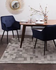 Set di 2 sedie da pranzo JASMIN Velluto Blu scuro_710914