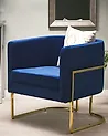 Armchair SIRKKA Velvet Dark Blue