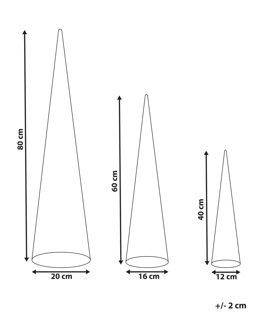 LED VEJLESO 40/60/80 cm Albero di Natale Nero_1015594