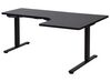 Bureau d'angle à droite ajustable électriquement 160 x 59 cm noir DESTINES_927796