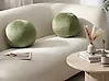 Set of 2 Decorative Cushions SALVIA 33 x 33 cm Velvet Olive Green Solid
