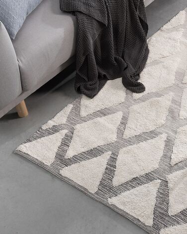 Shaggy Area Rug 140 x 200 cm Beige and Grey PENDIK