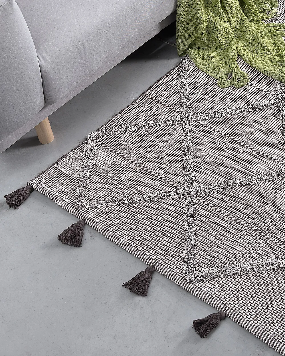 Tapis TUZLA Marron 140 x 200 cm Coton_1178197