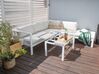 5 Seater Aluminium Garden Corner Sofa Set White and Off-White MESSINA_929603