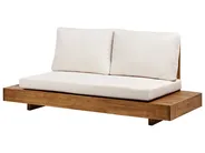 Sofa ogrodowa dla 2 osób MARETTIMO Certyfikowane drewno akacjowe Złamana biel_953677