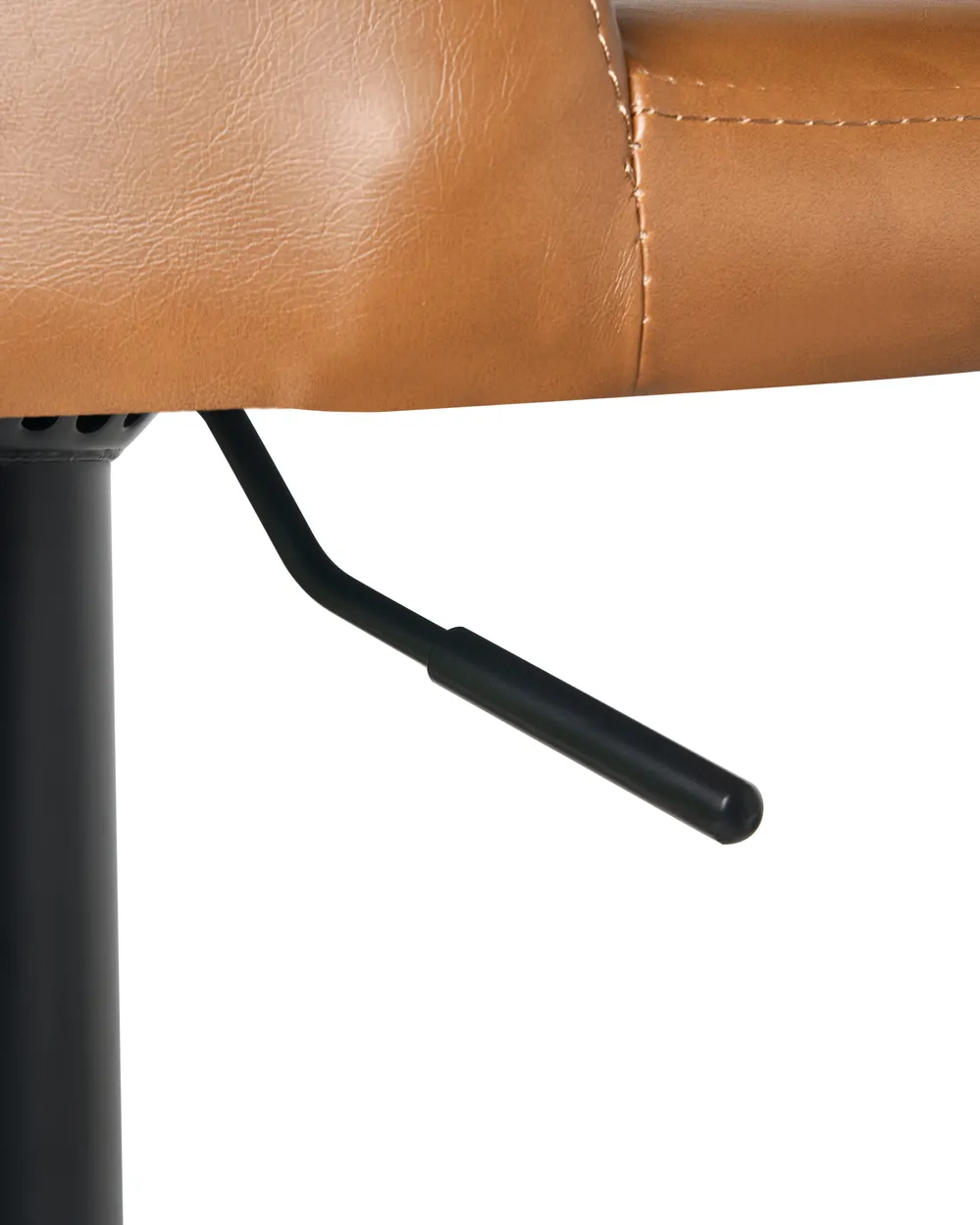 Set di 2 sgabelli da bar in finta pelle, regolabili, girevoli, con gambe in legno, per cucina, colazione, bar, sala da pranzo, altezza 61 cm, colore: blu