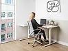 Electric Adjustable Corner Desk DESTINES 160 cm x 109 cm White Left Hand