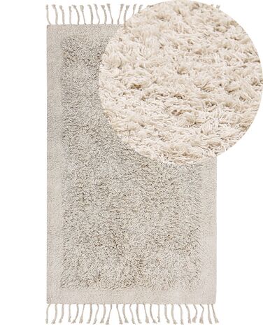 Bavlnený koberec 80 x 150 cm béžový BITLIS