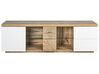 TV-Möbel heller Holzfarbton / weiß 160 x 40 x 52 cm FARADA_828701