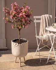 Elevated Plant Pot ARPONE 36 cm Light Beige_1082453