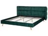 Łóżko welurowe 180 x 200 cm zielone SENLIS  _740817