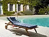Sun Lounger Pad Cushion CESANA PREMIUM 192 x 56 cm Blue