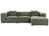 Left Hand Chenille Corner Sofa Dark Green DOLVA_918918