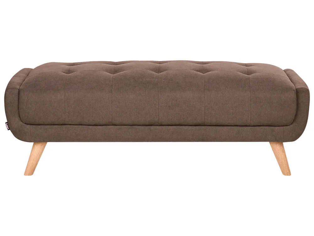 Sofa 2 Seater HABO with Ottoman Fabric Dark Brown_1077321