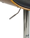 Faux Leather Swivel Bar Stool Black ROTTERDAM_732774