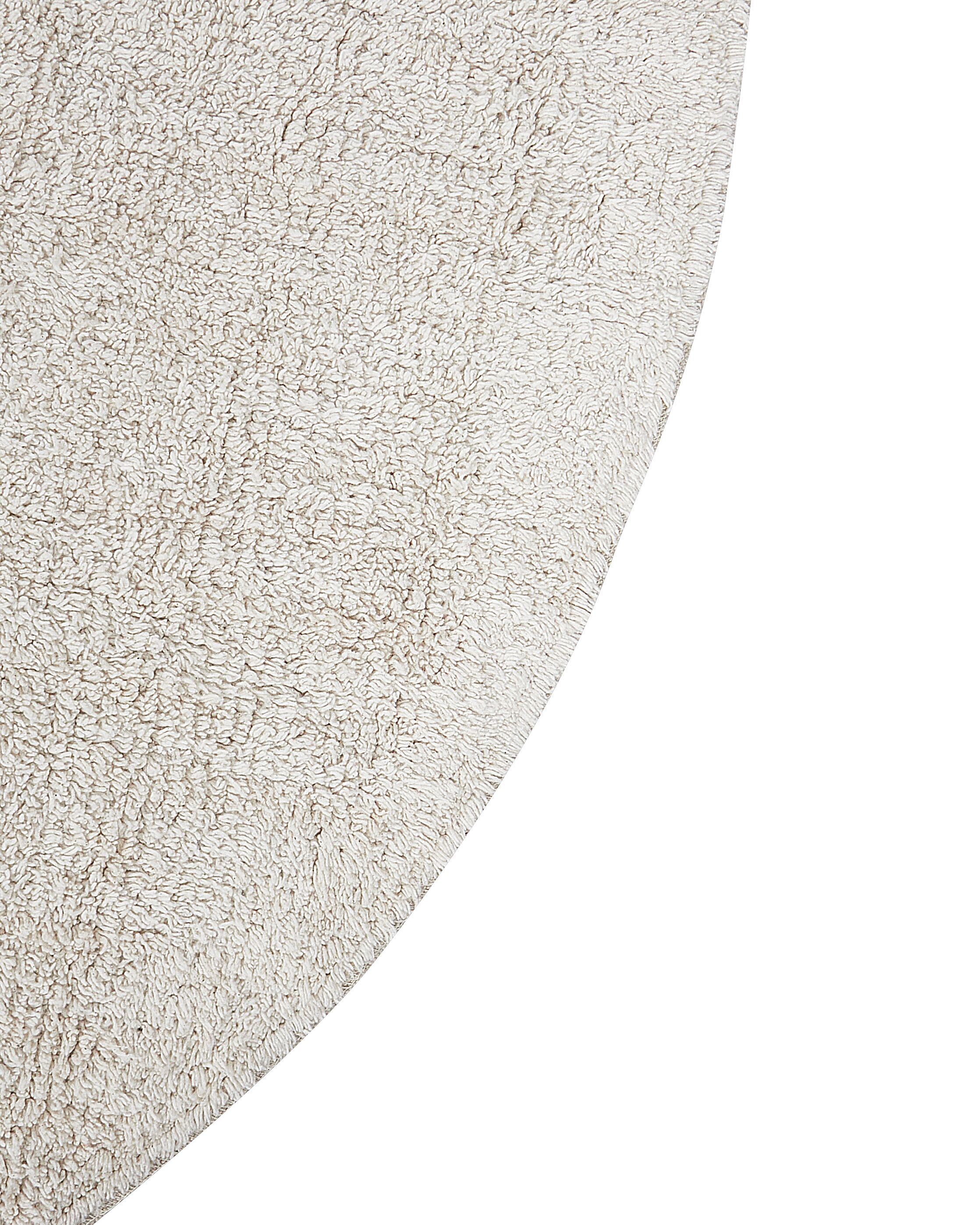 ASPMIZ Runder Teppich 120 Cm – Kunstwolle, Marmor-Design, Rutschfeste Unterseite, Waschbar Für Wohnzimmer & Schlafzimmer