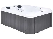 Outdoor Hot Tub with LED MUCURCA Grey_1081844