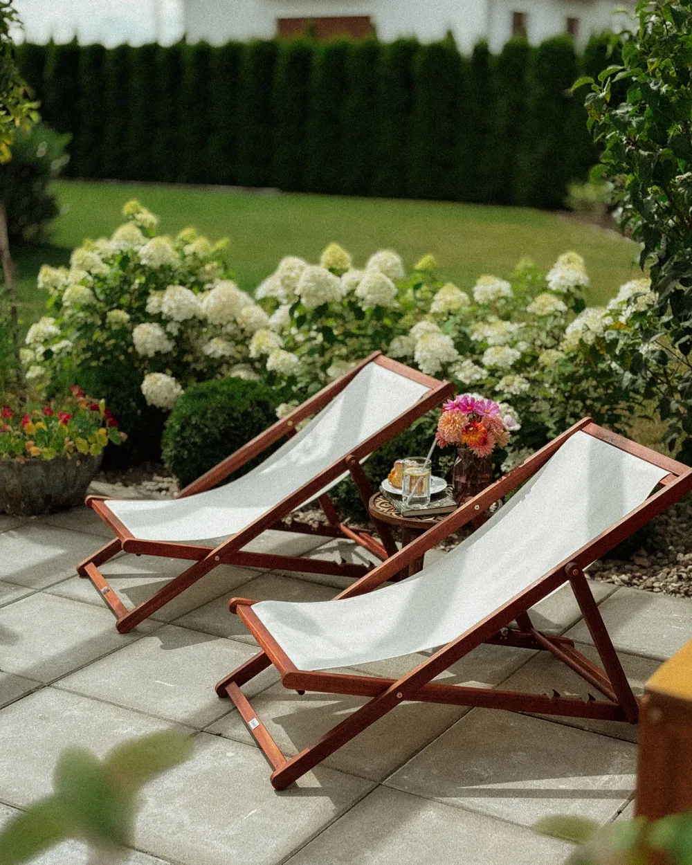 Set of 2 Folding Deck Chairs ANZIO Acacia Wood Dark Brown_1184699