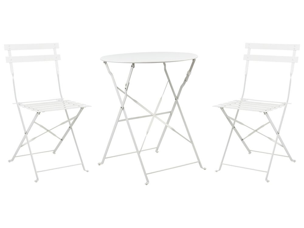 Bistro Set Folding FIORI Metal White