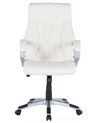 Sivo-biela otočná kožená kancelárska stolička TRIUMPH_673135