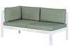 Lounge Set 3-teilig Aluminium weiß 5-Sitzer Auflagen grün MESSINA_929580