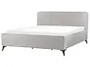 Cama Tela VALOGNES 180 x 200 cm Gris claro