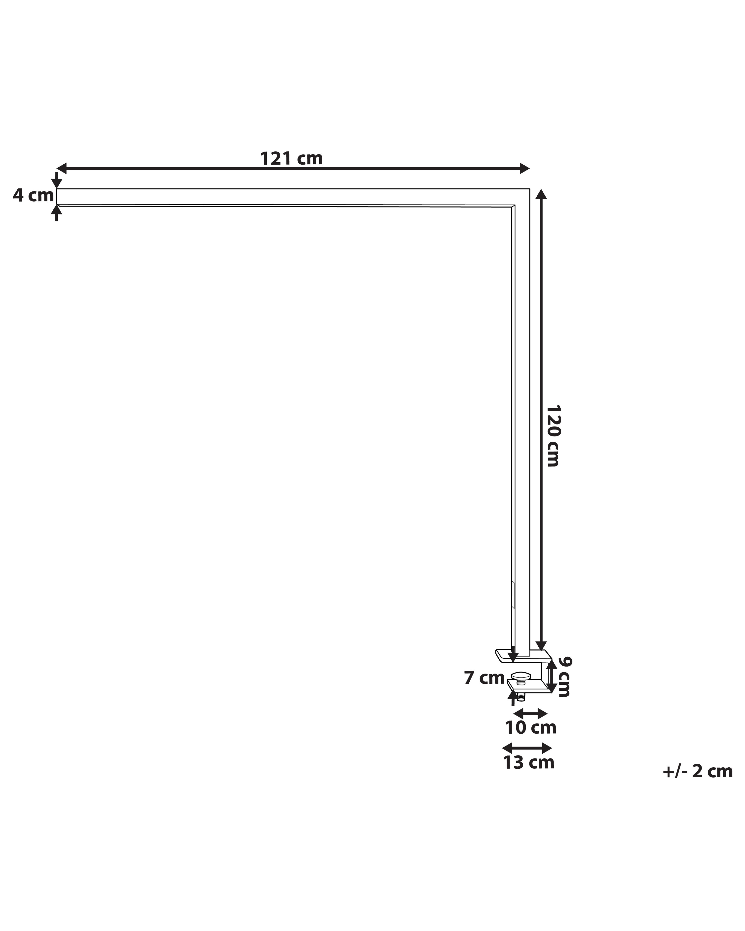 LED-bordlampe i metall svart OCTANT_849478