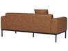 2 Seater Faux Leather Sofa Brown MALMOS _930877