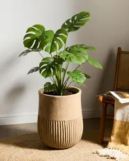 Plant Pot PYLAROS 36 cm Beige_1032266