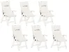 Set of 6 Back/Seat Cushions JAVA/AMANTEA 50 x 70 cm Off-White