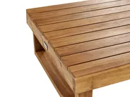 Garden Corner Sofa with Table 5 Seater MARETTIMO Certified Acacia Wood Off-White Right Hand_953852